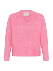 Kaffe Pink V-Neck Jumper - Image 5 of 6