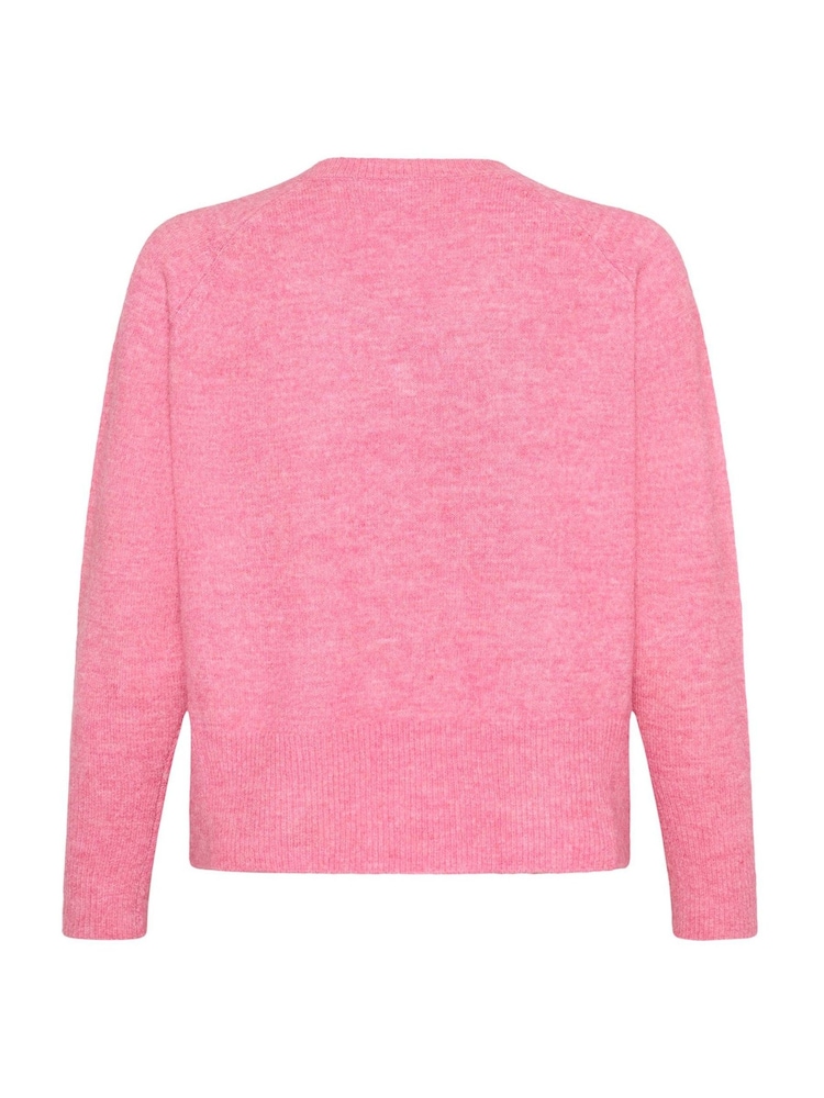 Kaffe Pink V-Neck Jumper - Image 6 of 6