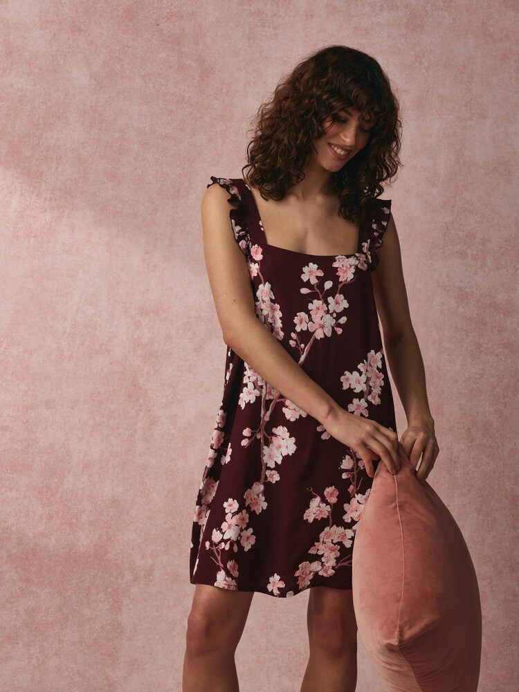 Bath & Body Works Berry Red Japanese Cherry Blossom Slip Nightie - Image 1 of 7 Bath & Body Works Berry Red Japanese Cherry Blossom Slip Nightie - Image 1 of 7
