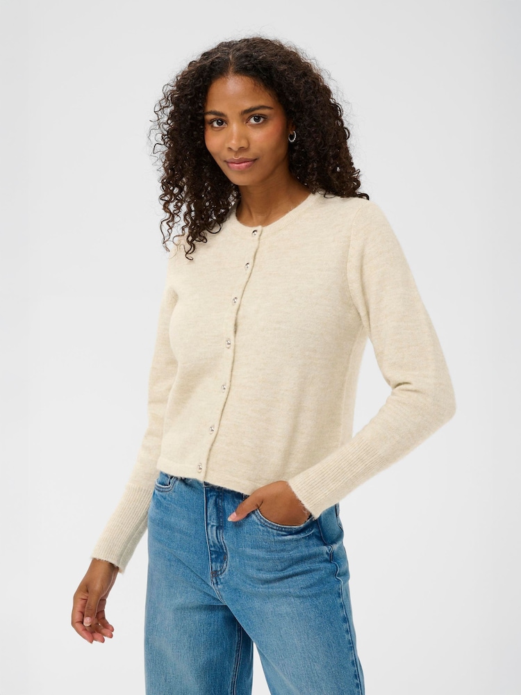 Kaffe Grey KAniel Long Sleeve Knit Cardigan - Image 1 of 6