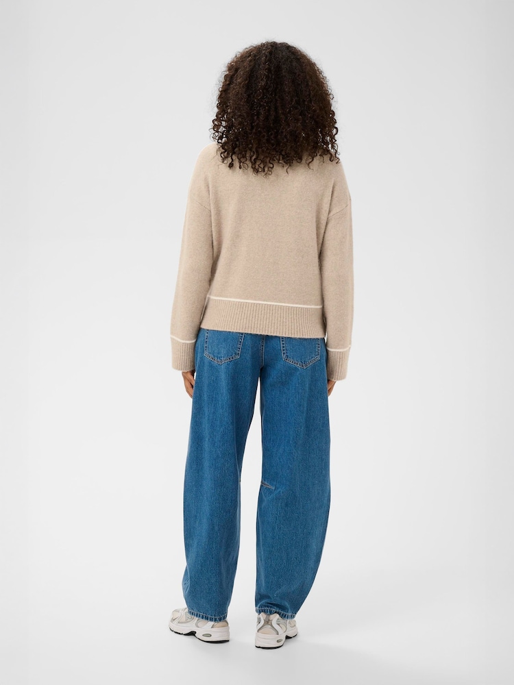 Kaffe Grey KAjinie Knit Jumper - Image 2 of 6