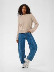 Kaffe Grey KAjinie Knit Jumper - Image 3 of 6