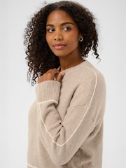 Kaffe Grey KAjinie Knit Jumper - Image 4 of 6