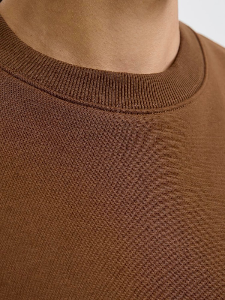 JACK & JONES Brown Crew Neck Sweatshirt - Image 5 of 5