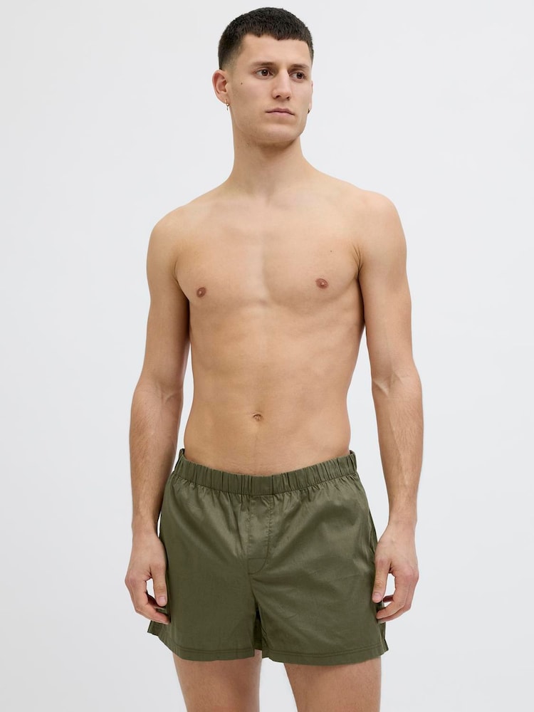 JACK & JONES Brown Cotton Boxers 3 Pack - Image 2 of 7