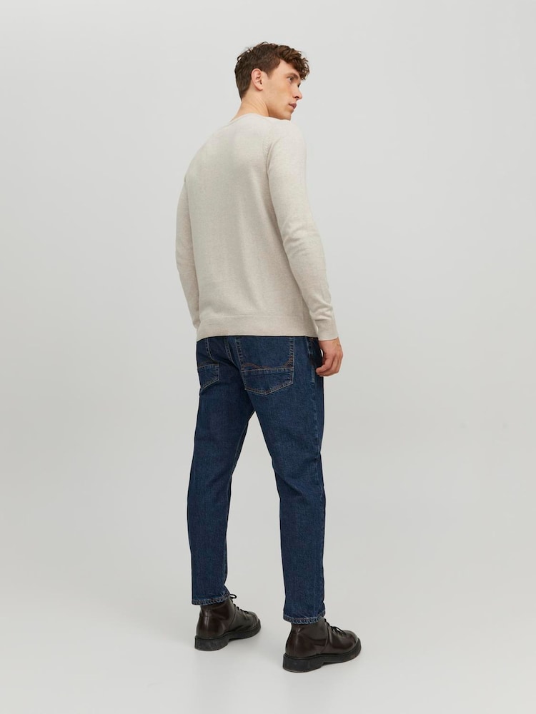 JACK & JONES Cream Emil Half Zip Jumper - Image 2 of 5 JACK & JONES Cream Emil Half Zip Jumper - Image 2 of 5