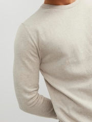 JACK & JONES Cream Emil Half Zip Jumper - Image 4 of 5