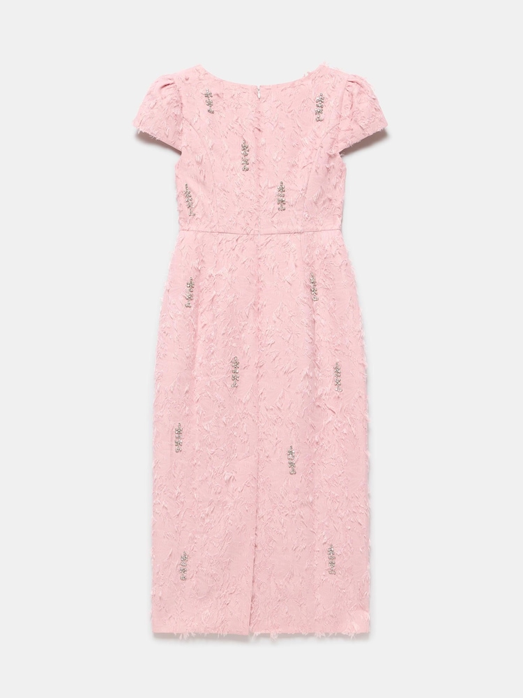 Mint Velvet Pink Embellished Midi Dress - Image 8 of 8 Mint Velvet Pink Embellished Midi Dress - Image 8 of 8