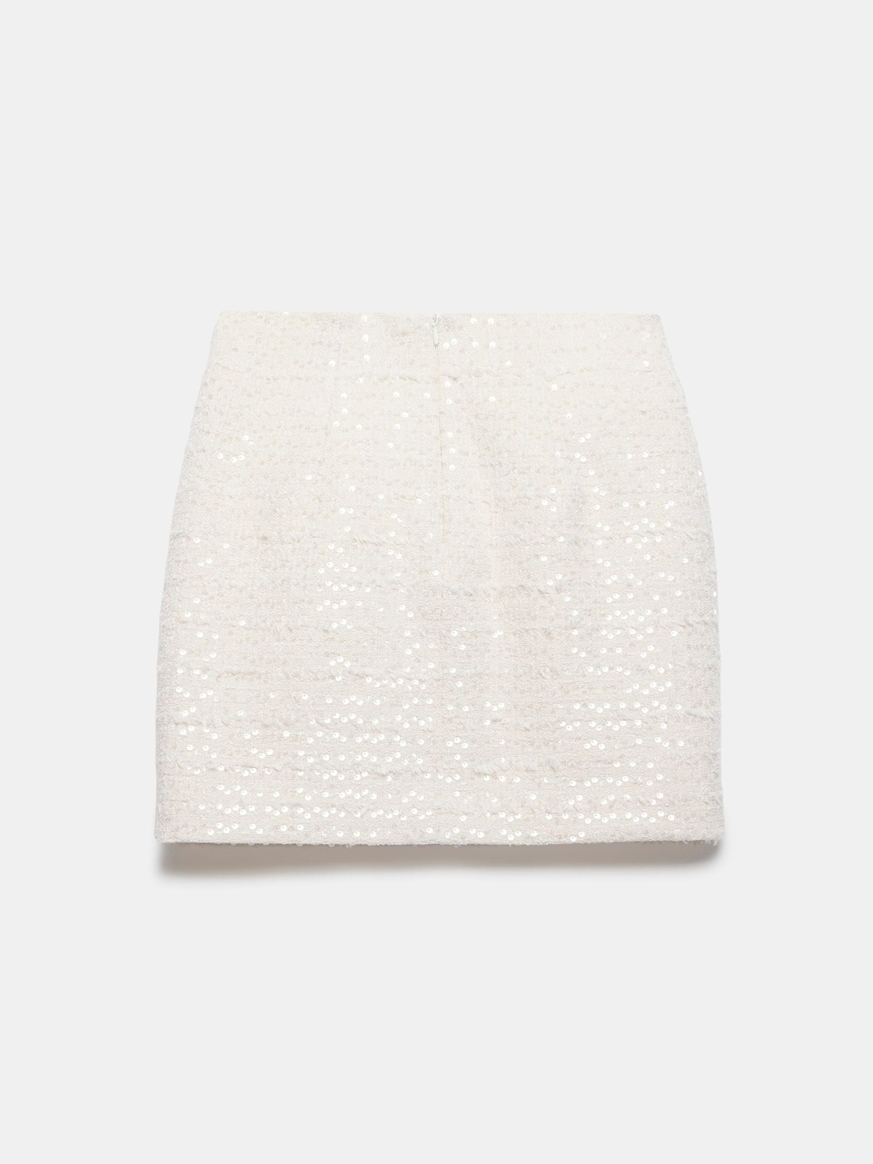 Buy Mint Velvet White Boucle Sequin Mini Skirt from Next USA