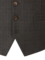 Skopes Grey Elijah Suit Check Waistcoat - Image 4 of 4