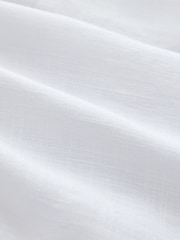 White Peplum Top with Linen - Image 5 of 6