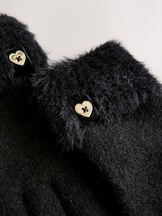 Baker by Ted Baker Black Sequin Knitted Pom Hat and Gloves Set - Image 6 of 6