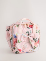 Baker by Ted Baker Back to School Pink Floral Bow Lunch Bag - Image 2 of 6