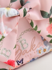 Baker by Ted Baker Back to School Pink Floral Bow Lunch Bag - Image 4 of 6