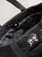 Baker by Ted Baker Black Back to School Quilted Bow Tote Bag - Image 10 of 14