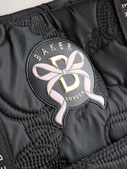 Baker by Ted Baker Black Back to School Quilted Bow Tote Bag - Image 12 of 14