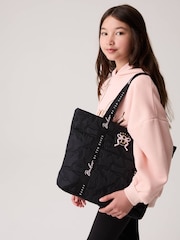 Baker by Ted Baker Black Back to School Quilted Bow Tote Bag - Image 3 of 14