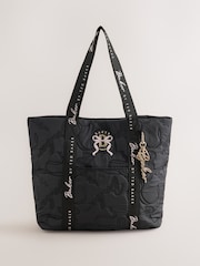 Baker by Ted Baker Black Back to School Quilted Bow Tote Bag - Image 6 of 14