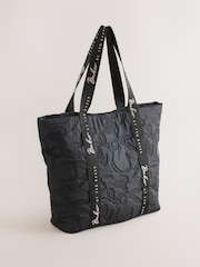 Baker by Ted Baker Black Back to School Quilted Bow Tote Bag - Image 8 of 14