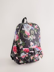 Baker by Ted Baker Back to School Black Floral Bow Backpack - Image 2 of 7