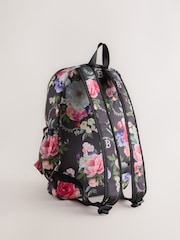 Baker by Ted Baker Back to School Black Floral Bow Backpack - Image 3 of 7