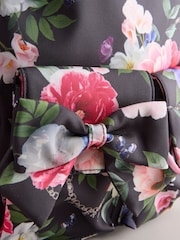 Baker by Ted Baker Back to School Black Floral Bow Backpack - Image 5 of 7
