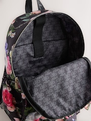 Baker by Ted Baker Back to School Black Floral Bow Backpack - Image 6 of 7