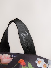 Baker by Ted Baker Back to School Black Floral Bow Backpack - Image 7 of 7