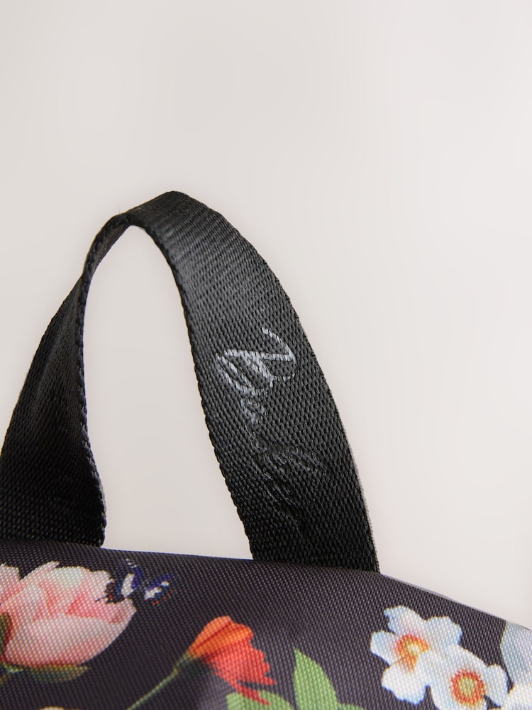 Baker by Ted Baker Back to School Black Floral Bow Backpack - Image 7 of 7