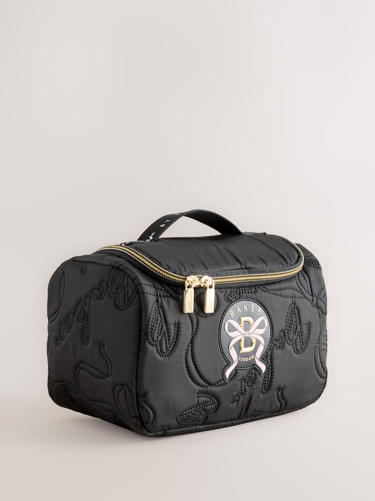 Baker by Ted Baker Back to School Black Quilted Bow Lunch Bag - Image 1 of 7