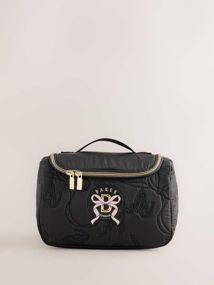 Baker by Ted Baker Back to School Black Quilted Bow Lunch Bag - Image 2 of 7