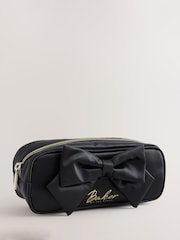 Baker by Ted Baker Back to School Black Satin Bow Pencil Case - Image 1 of 6