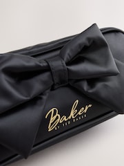 Baker by Ted Baker Back to School Black Satin Bow Pencil Case - Image 4 of 6