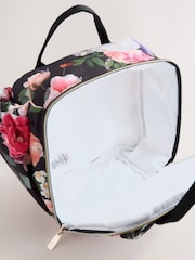 Baker by Ted Baker Back to School Black Floral Bow Lunch Bag - Image 5 of 6