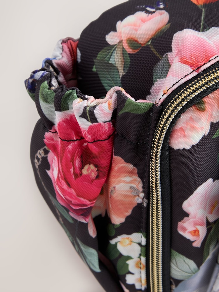 Baker by Ted Baker Back to School Black Floral Bow Lunch Bag - Image 6 of 6