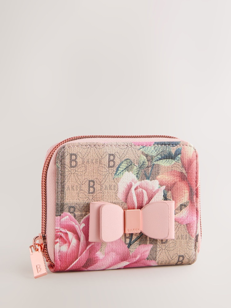 Porte-monnaie Baker by Ted Baker, motif fleuri Monogram et nœud, rentrée scolaire - Image 1 de 5