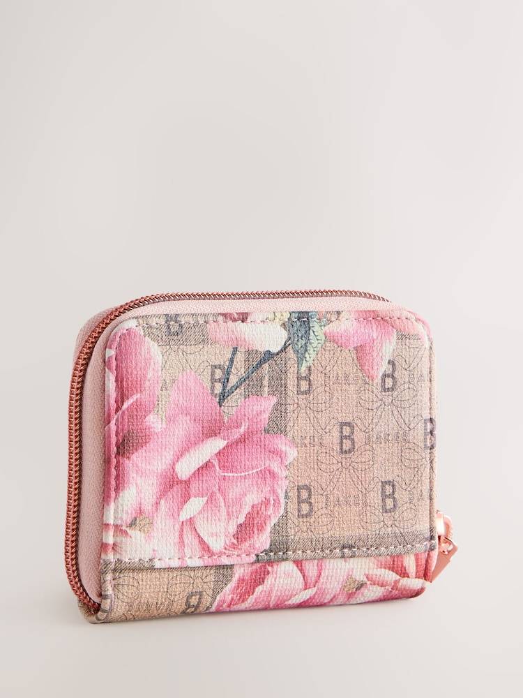 Porte-monnaie Baker by Ted Baker, motif fleuri Monogram et nœud, rentrée scolaire - Image 2 de 5