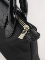 Baker by Ted Baker Back to School Black Nylon with Croc Bow Small Tote Bag - Image 10 of 11