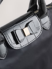 Baker by Ted Baker Back to School Black Nylon with Croc Bow Small Tote Bag - Image 11 of 11