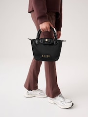 Baker by Ted Baker Back to School Black Nylon with Croc Bow Small Tote Bag - Image 3 of 11