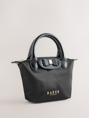 Baker by Ted Baker Back to School Black Nylon with Croc Bow Small Tote Bag - Image 6 of 11