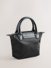 Baker by Ted Baker Back to School Black Nylon with Croc Bow Small Tote Bag - Image 7 of 11