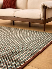 MADE.COM Teal Blue Ember Rug - Image 2 of 5