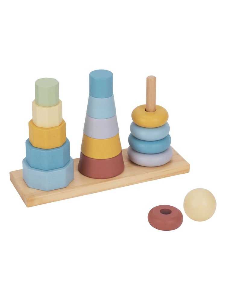 Tooky Toy Wooden Shape Tower Toy - Image 1 of 1