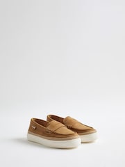 River Island Brown Smart Casual Espadrille Loafers - Image 1 of 5