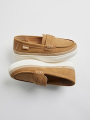 River Island Brown Smart Casual Espadrille Loafers - Image 4 of 5
