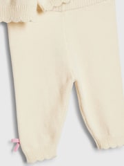 River Island Cream 3D Bow Peplum Cardigan Set - Image 5 of 5