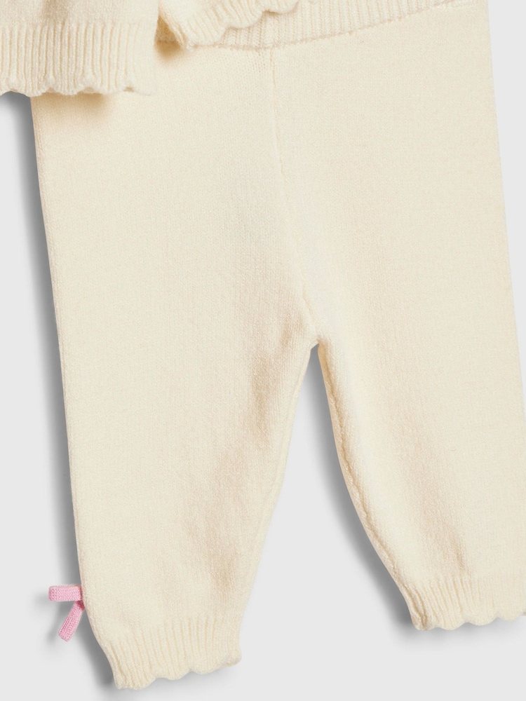 River Island Cream 3D Bow Peplum Cardigan Set - Image 5 of 5 River Island Cream 3D Bow Peplum Cardigan Set - Image 5 of 5