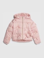 River Island 3D Bow Padded Jacket - Imagen 1 de 3