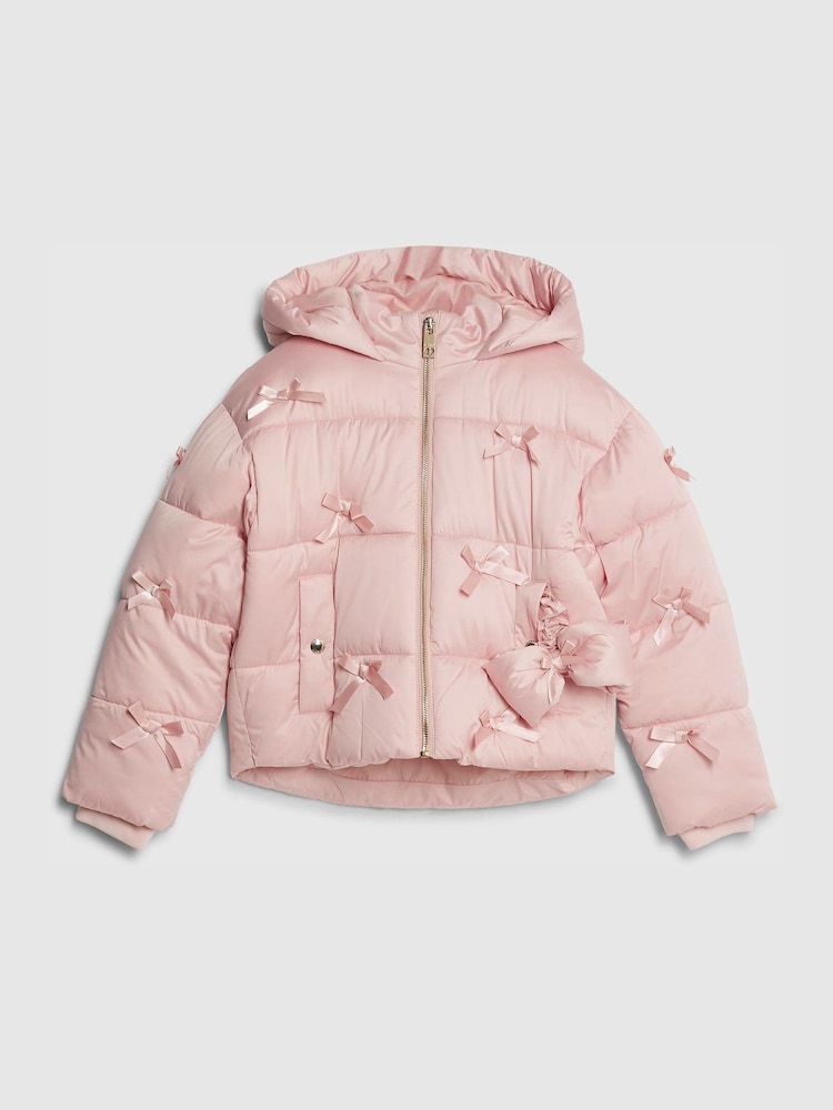 River Island 3D Bow Padded Jacket - صورة 1 من 3 River Island 3D Bow Padded Jacket - صورة 1 من 3